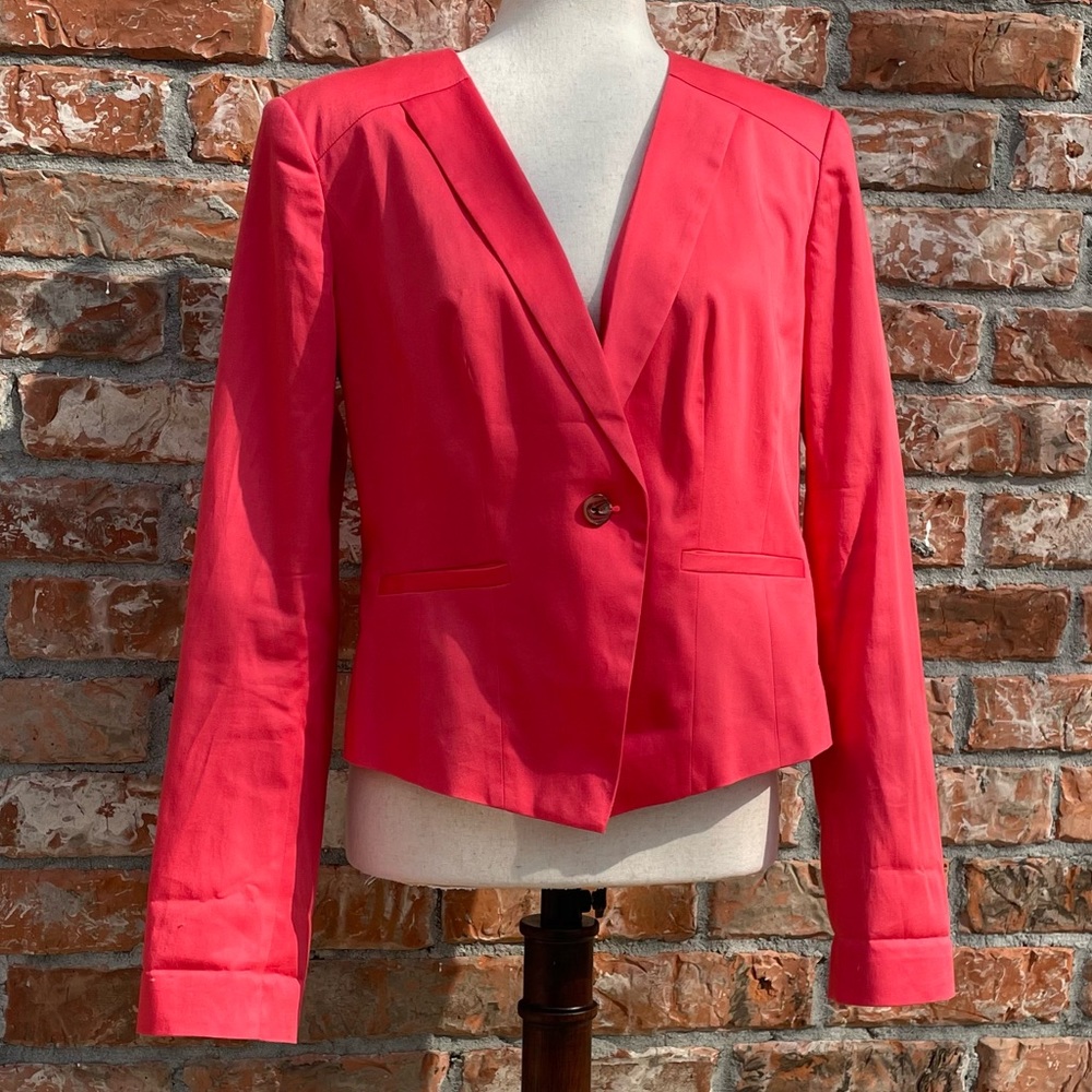 Halogen neon pink blazer with one button / L / Excellent condition